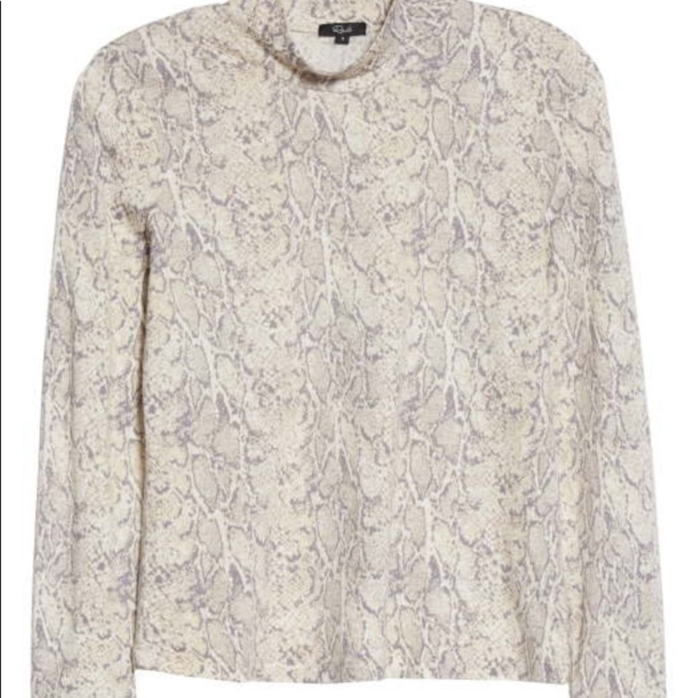 Rails Ivory Snakeskin Cotton & Modal top